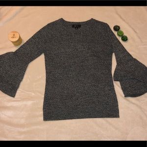 BCX ruffle sleeve sweater